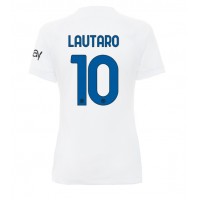 Camisa de Futebol Inter Milan Lautaro Martinez #10 Equipamento Secundário Mulheres 2023-24 Manga Curta